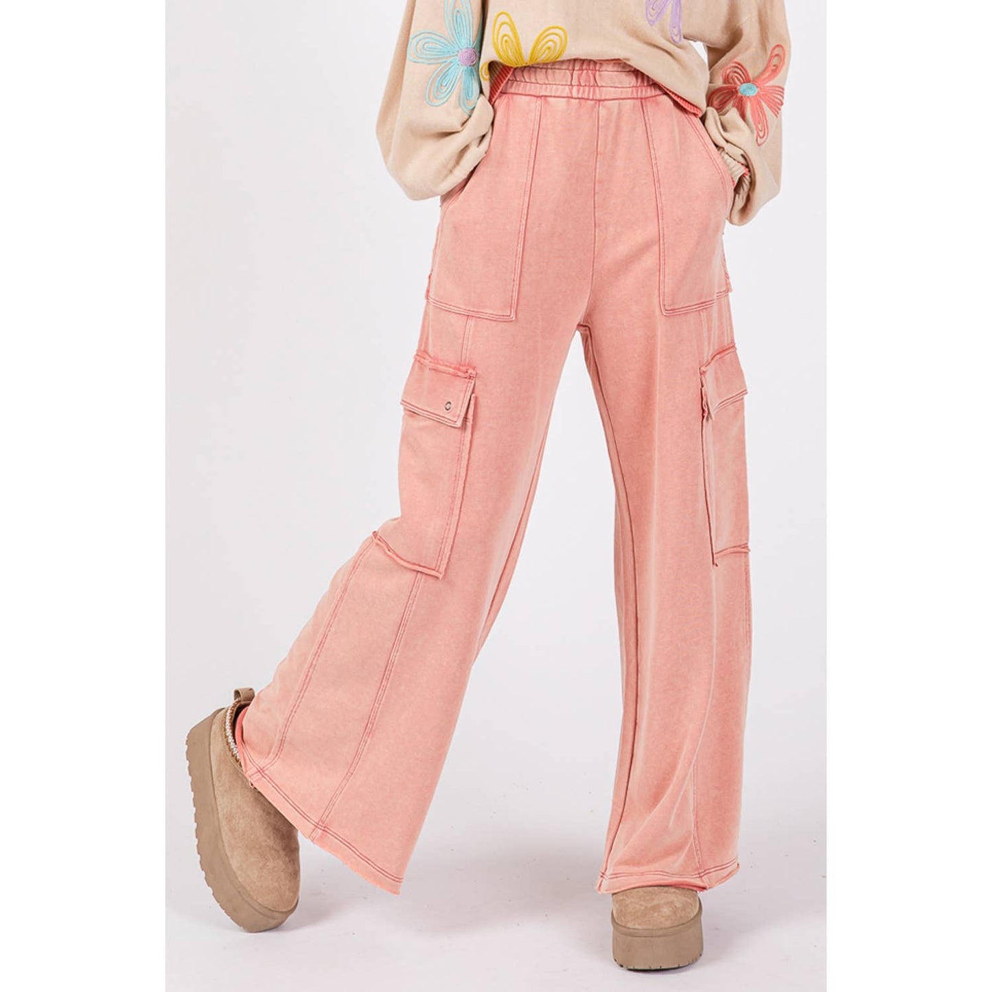 MINERAL WASHED UTILITY TROUSERS (SP7179)