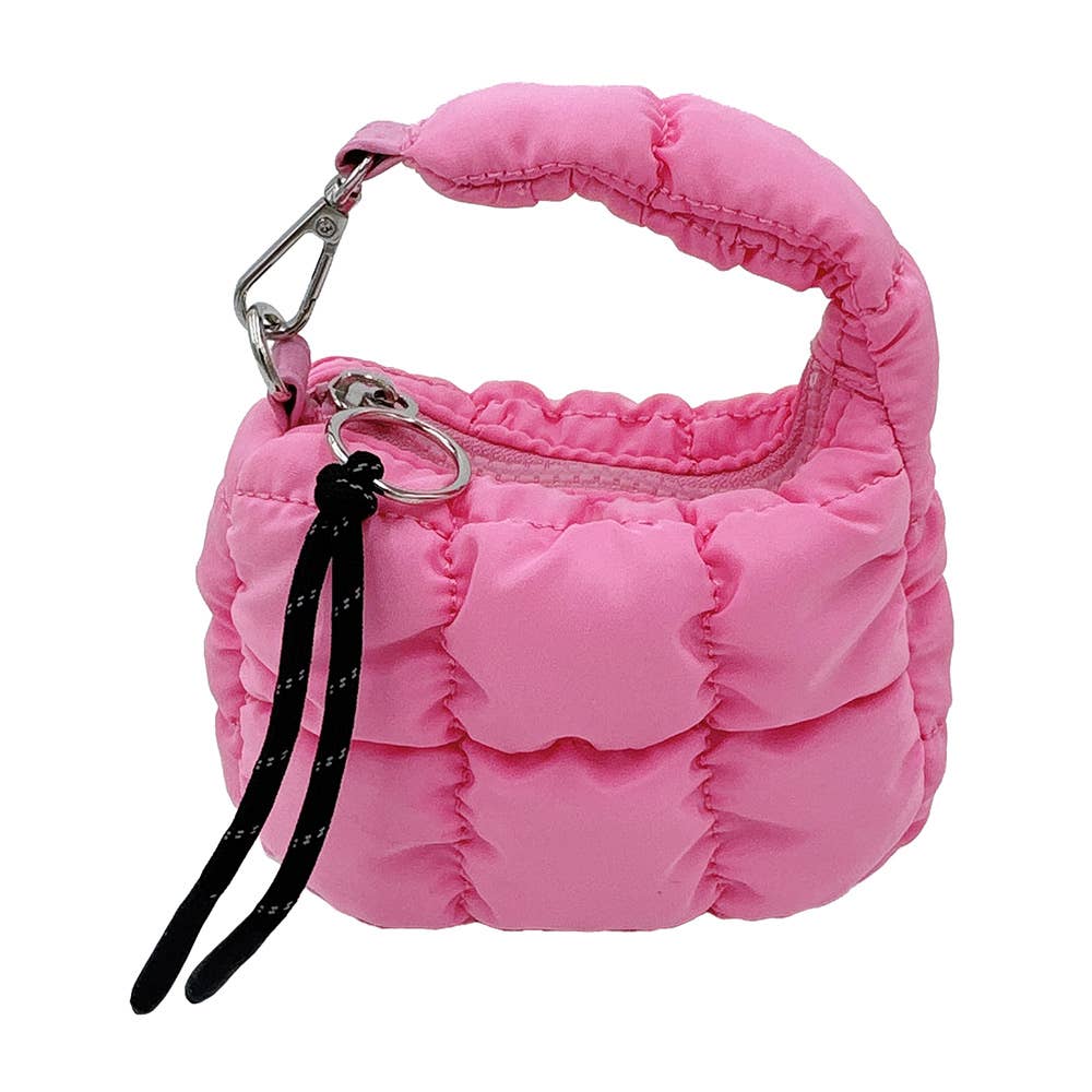 Quilted Puffer Mini Purse Bag / Bag Charm