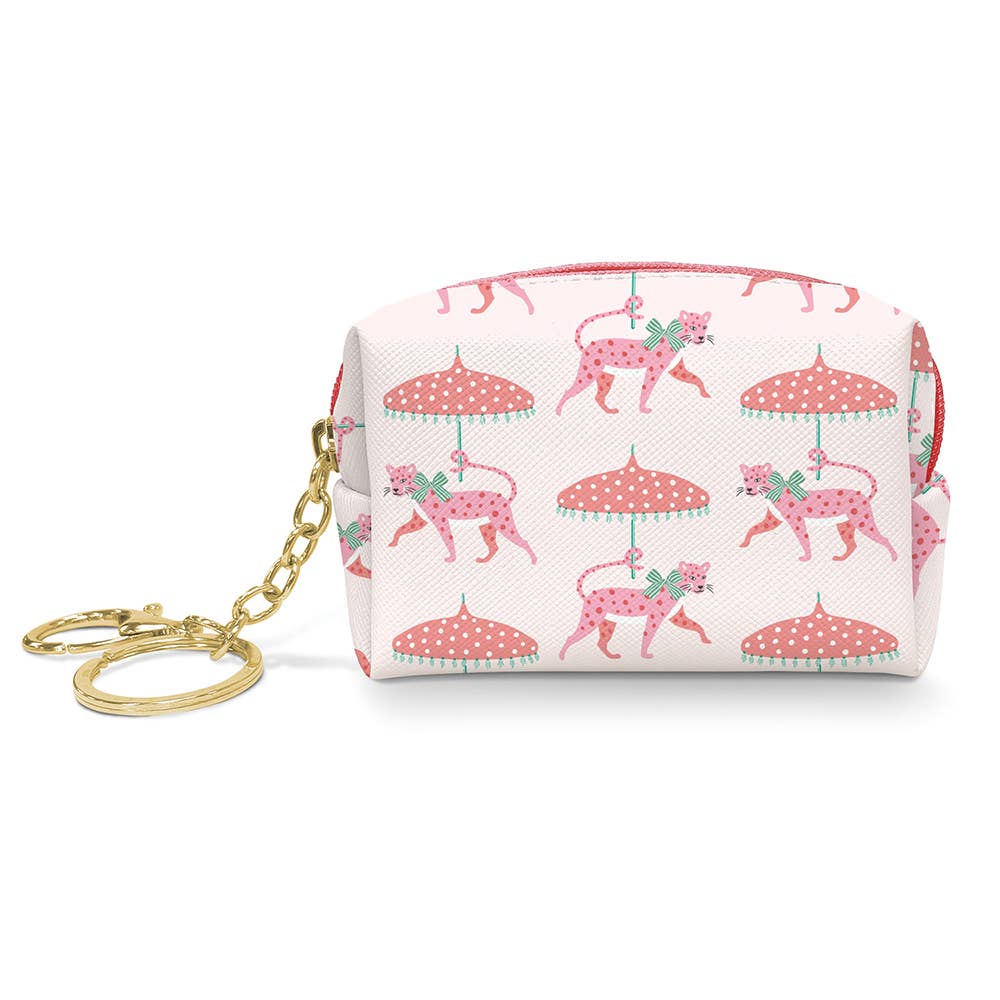 Leopard on Parade Key Chain Pouch