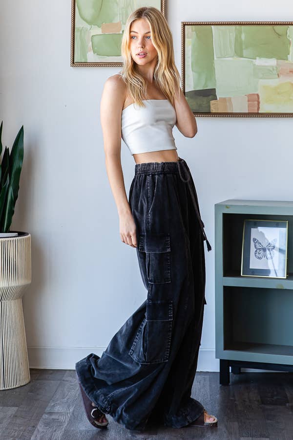 WASHED CORDUROY CARGO JOGGER - EP38897