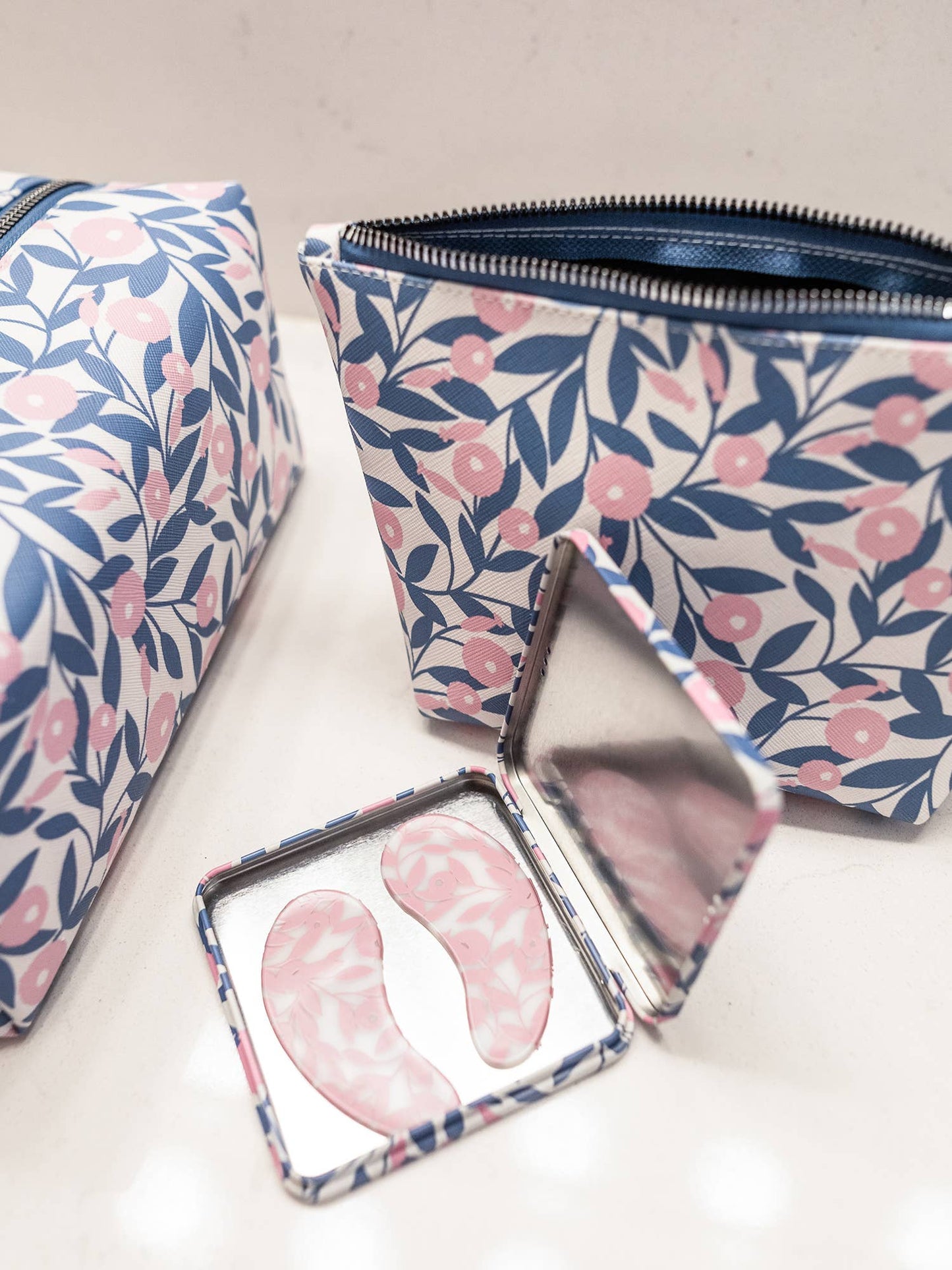 Blushing Dahlias Loaf Cosmetic Pouch