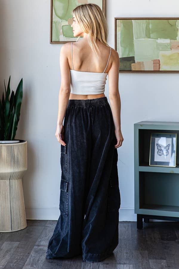 WASHED CORDUROY CARGO JOGGER - EP38897
