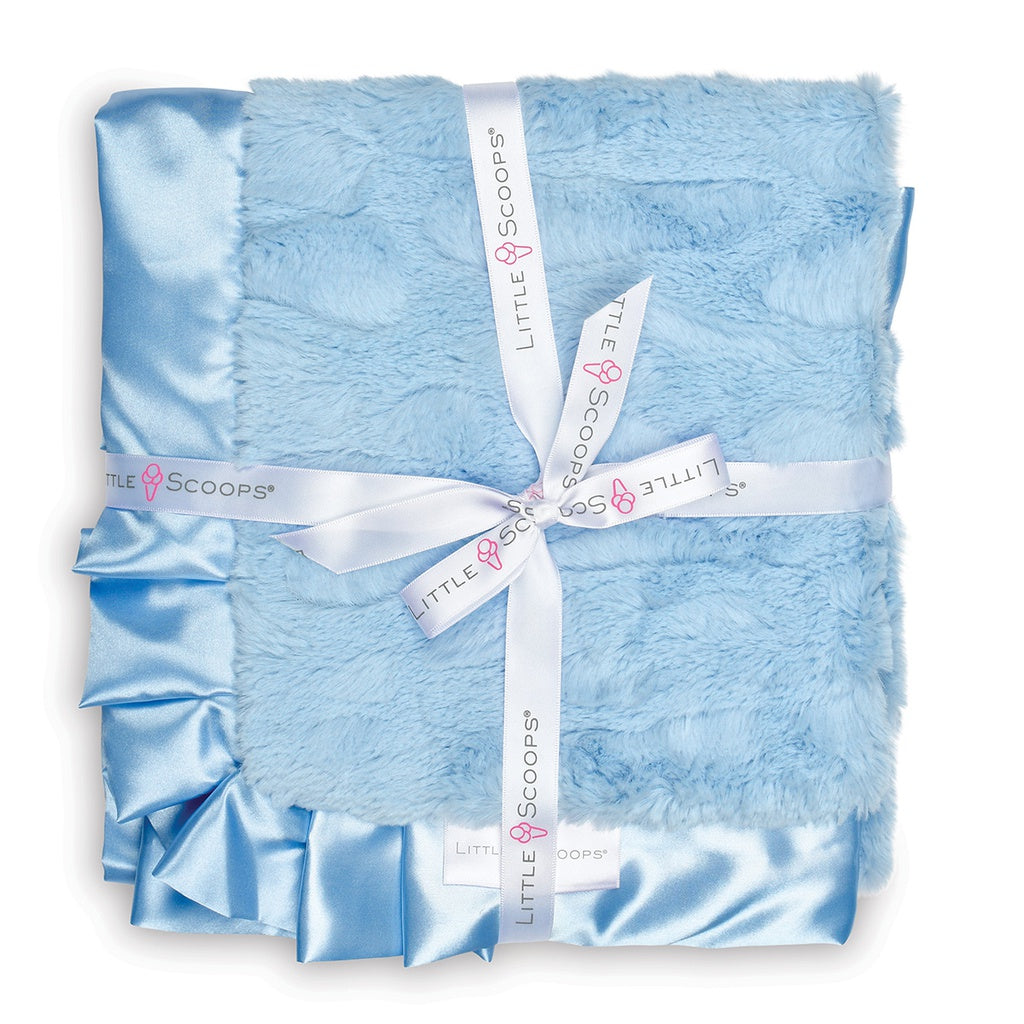 Little Scoops Blue Receiving Blanket - Iscream