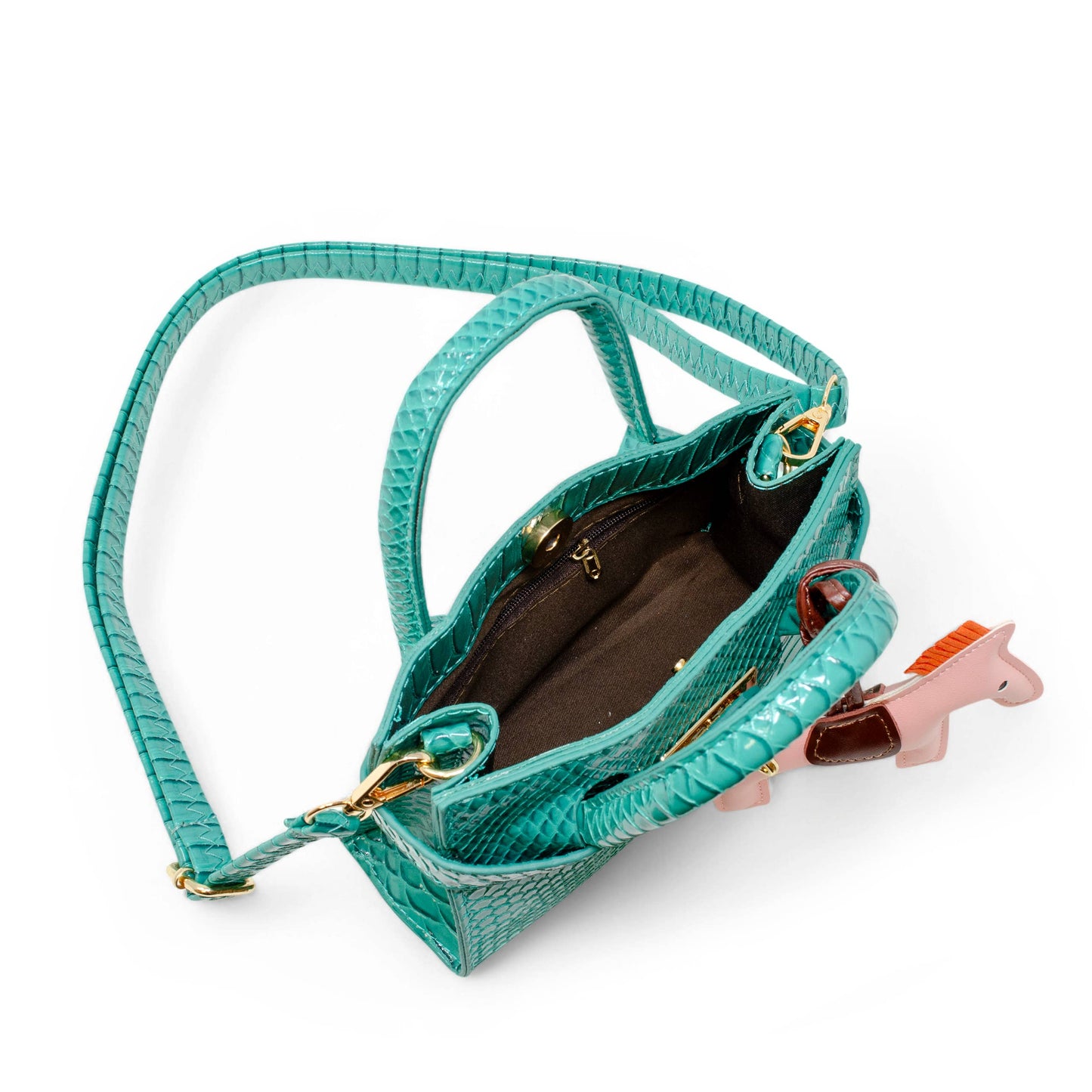 Vivid Crocodile Pony Handbag