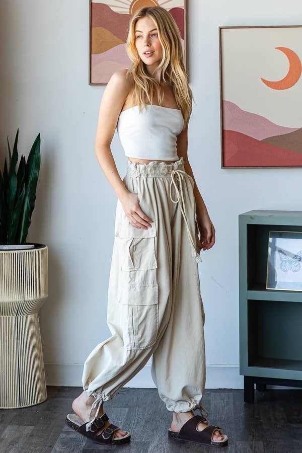 WASHED CORDUROY CARGO JOGGER - EP38897
