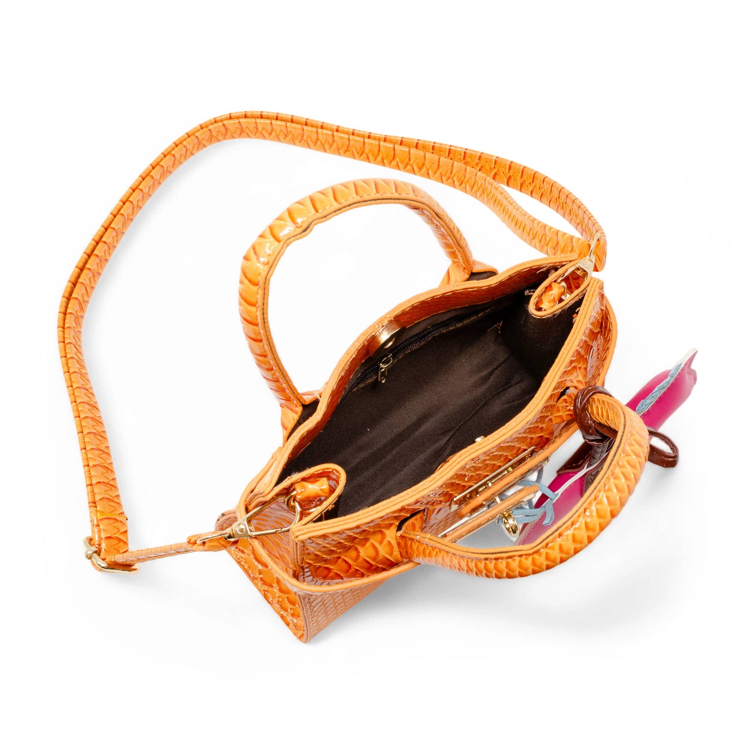 Vivid Crocodile Pony Handbag