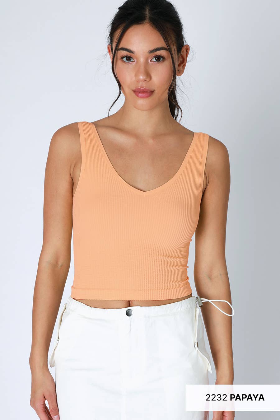 NikiBiki Reversible Ribbed Crop Top