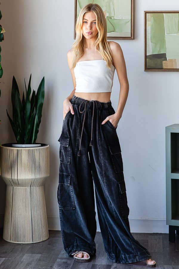WASHED CORDUROY CARGO JOGGER - EP38897