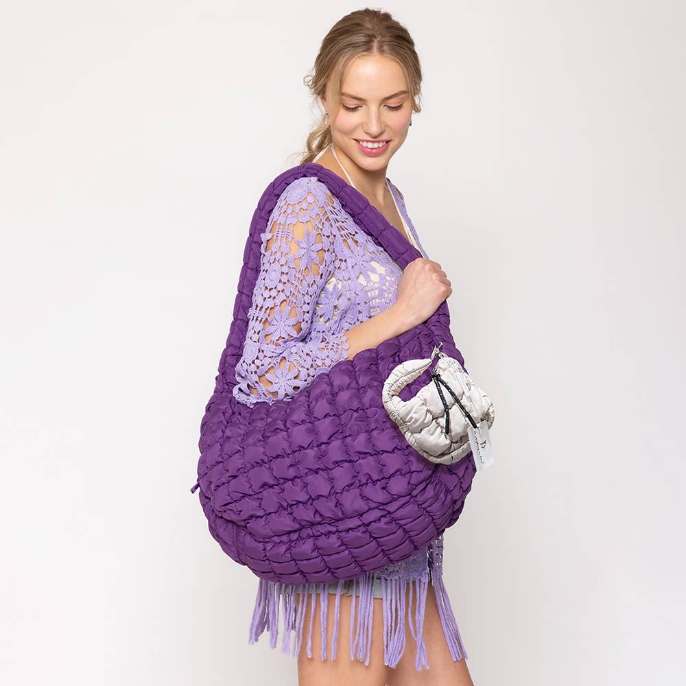 Quilted Puffer Mini Purse Bag / Bag Charm