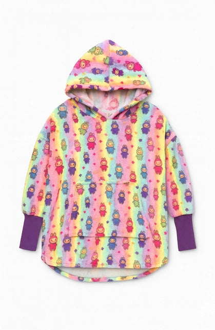 Plush Fuzzy Dolls Oversized Hoodie - Preppy Goose