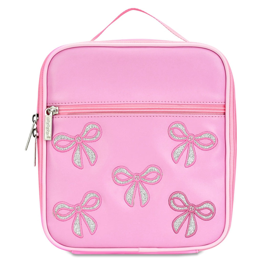 Pink Glitter Bows Lunch Tote - Iscream