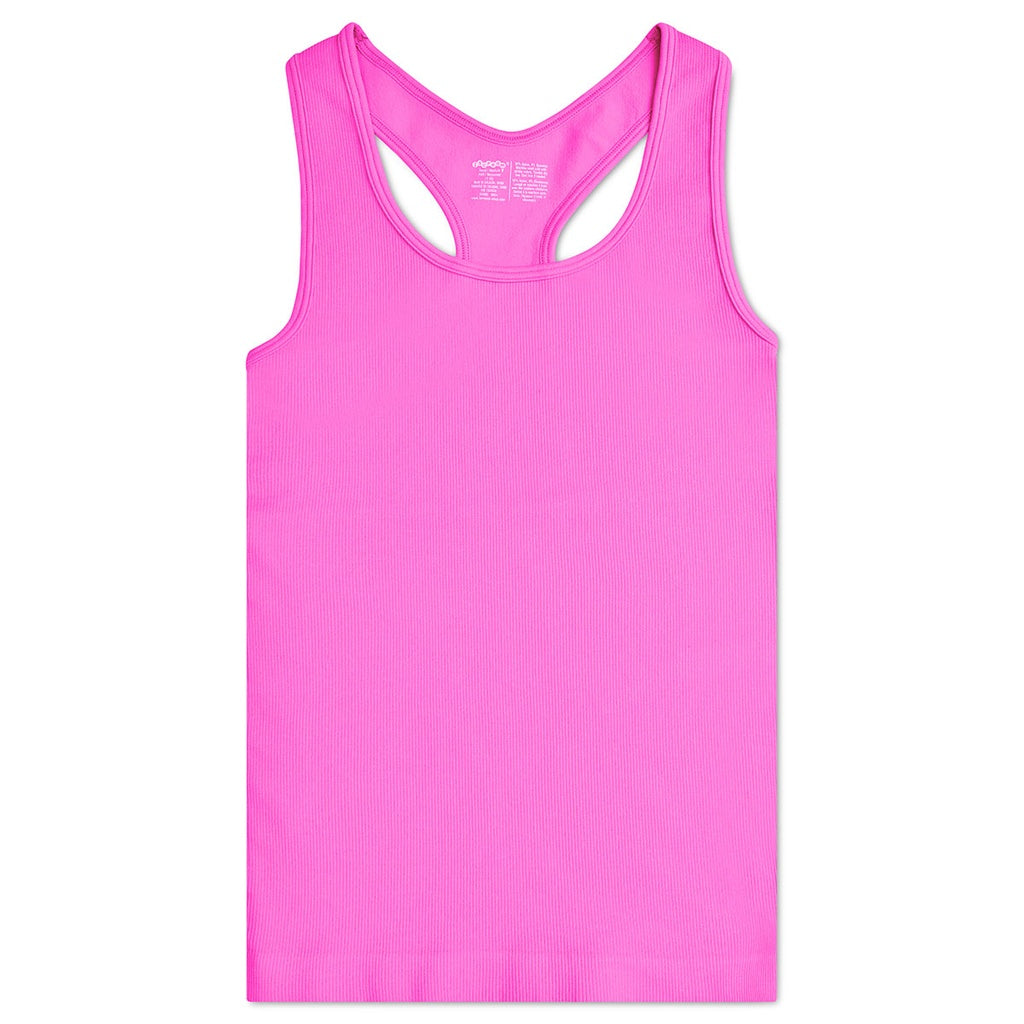 Pretty Pink Ribbed Racerback Tank Top - Iscream