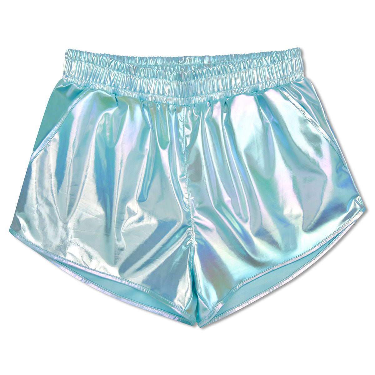 Ice Blue Metallic Shorts - Iscream