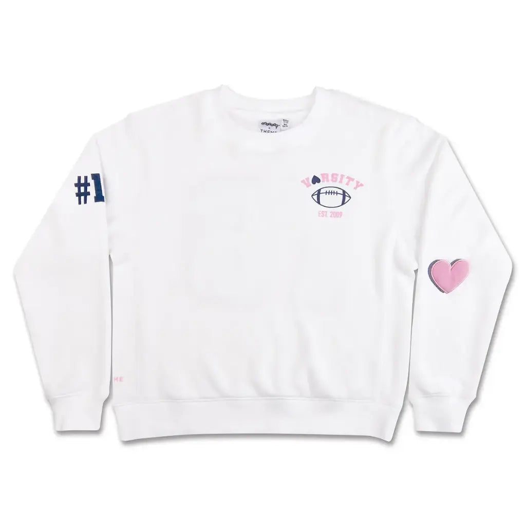 Theme Varsity White Sweatshirt - Iscream