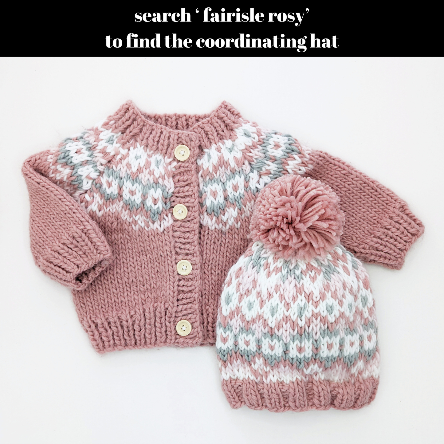 Fairisle Rosy Cardigan Sweater for Baby & Toddler