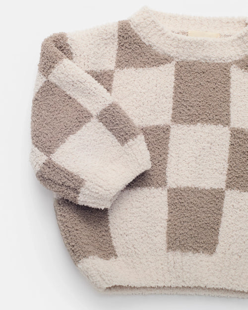 Checkers Fuzzy Boxy Baby & Toddler Sweater | 7AM Enfant