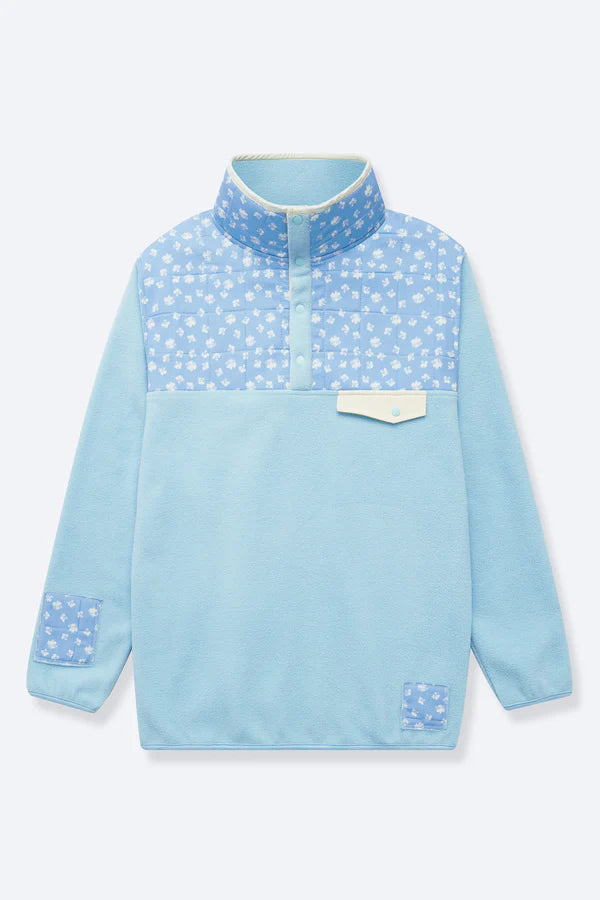 Ditsy Blue Henley - Happy Camp3r