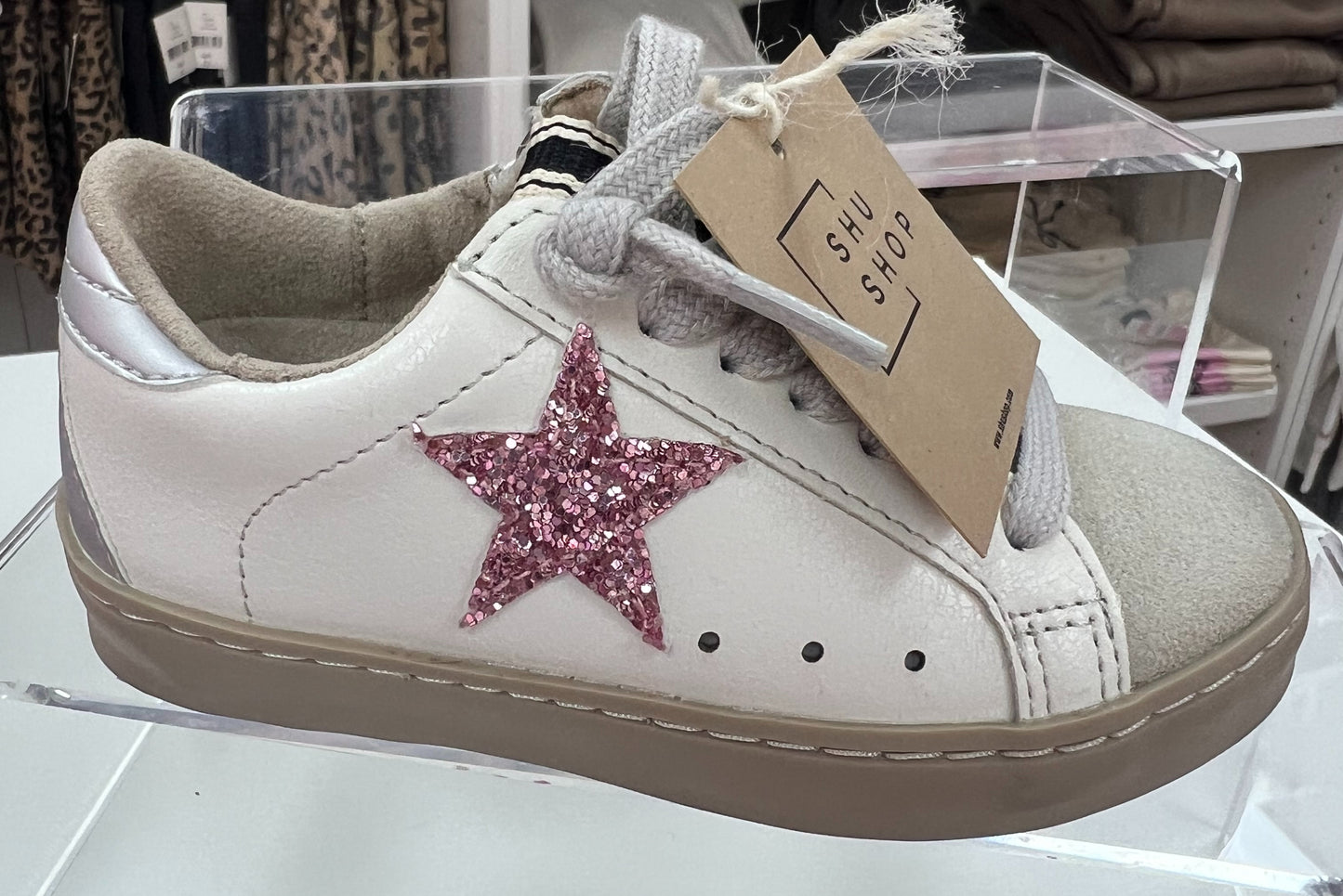 Rose Glitter Paula Mini Sneakers