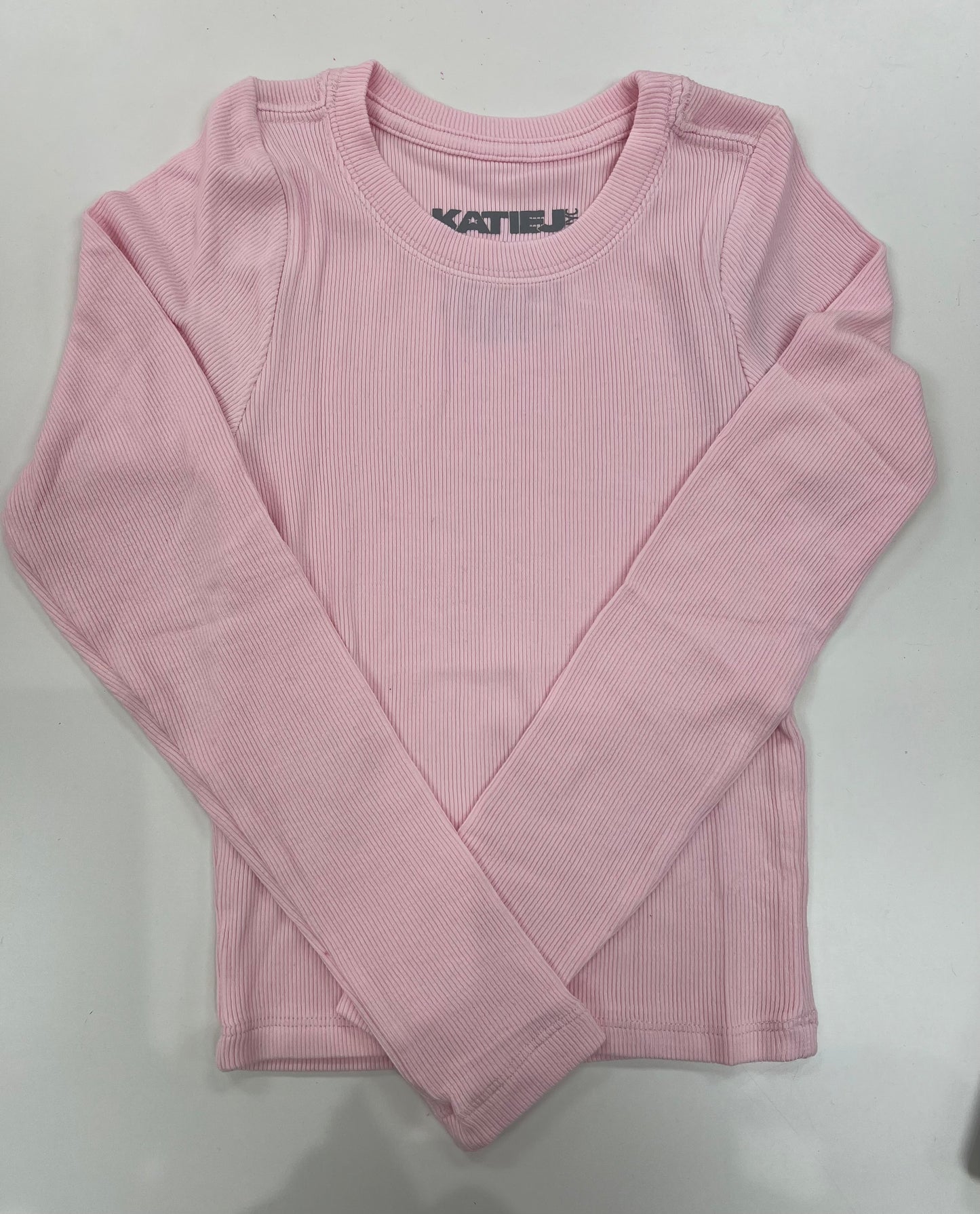 Livi Long Sleeve Tee in Ballet Pink - KatieJ NYC