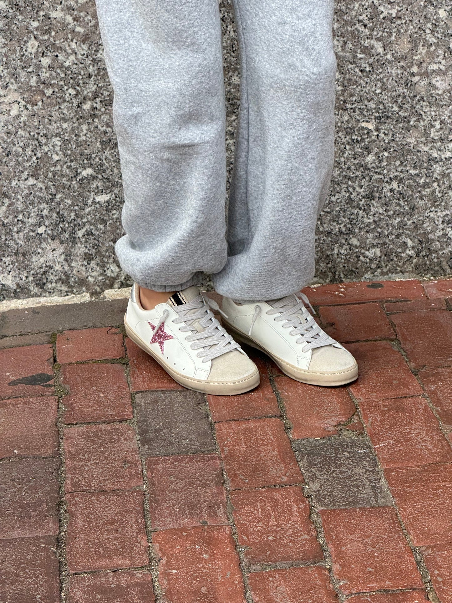 Rose Glitter Paula Mini Sneakers