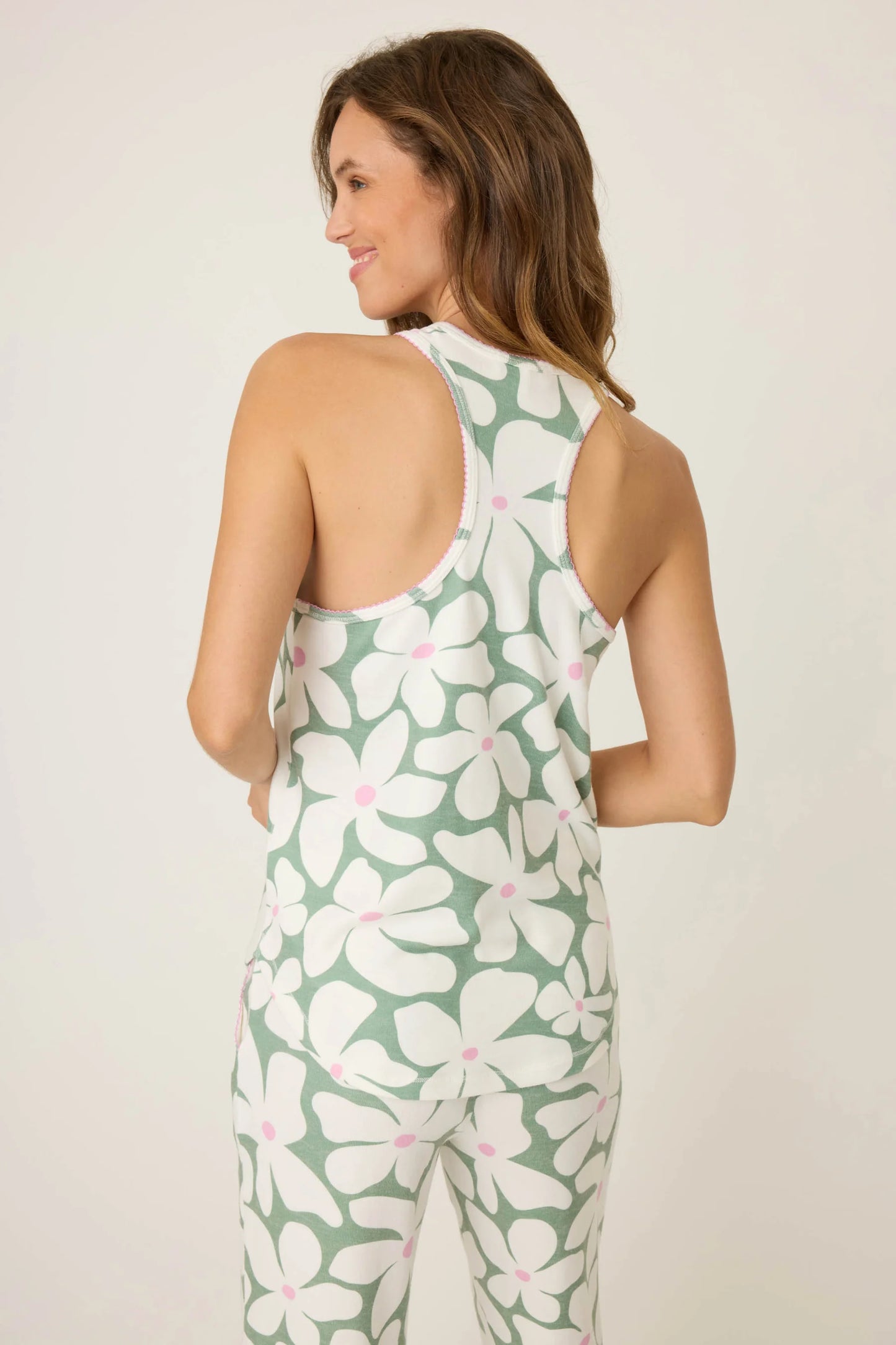 Wish You Were Here Floral Racerback Tank - P.J. Salvage