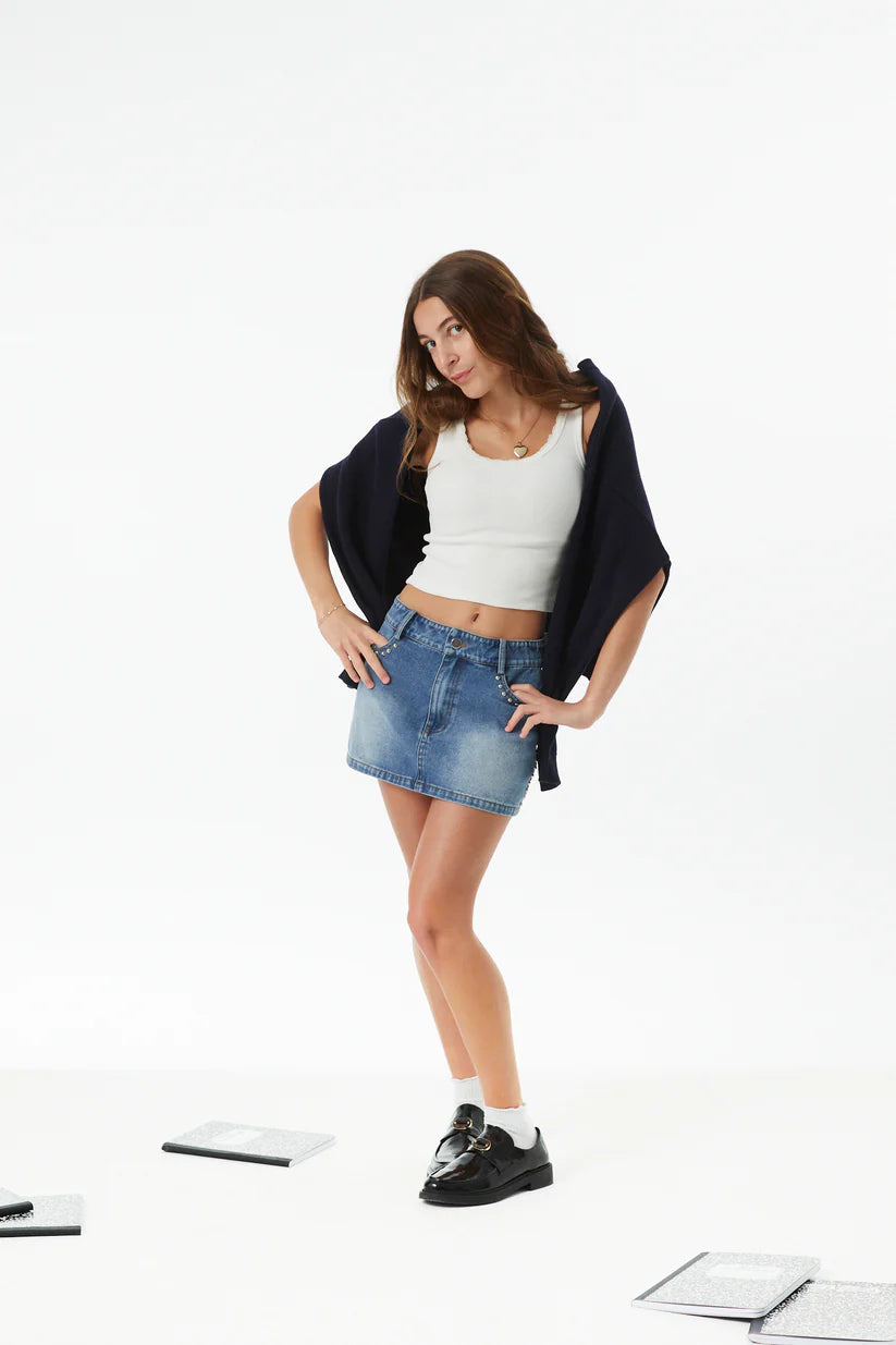 Theme NYC - Stella White Ribbed Tank