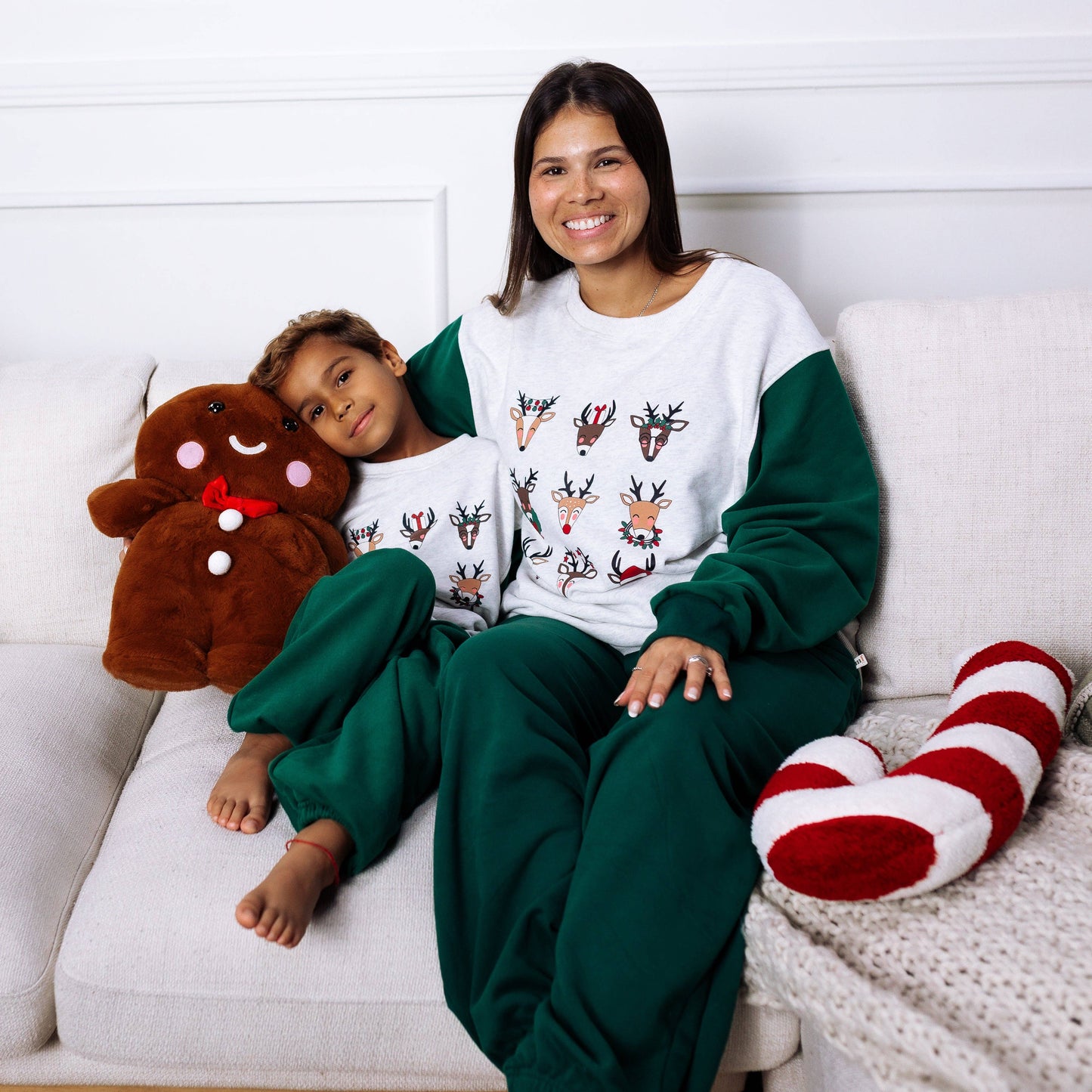 REINDEERS | printed front & back | colorblock oversized drop shoulder pullover | KIDS