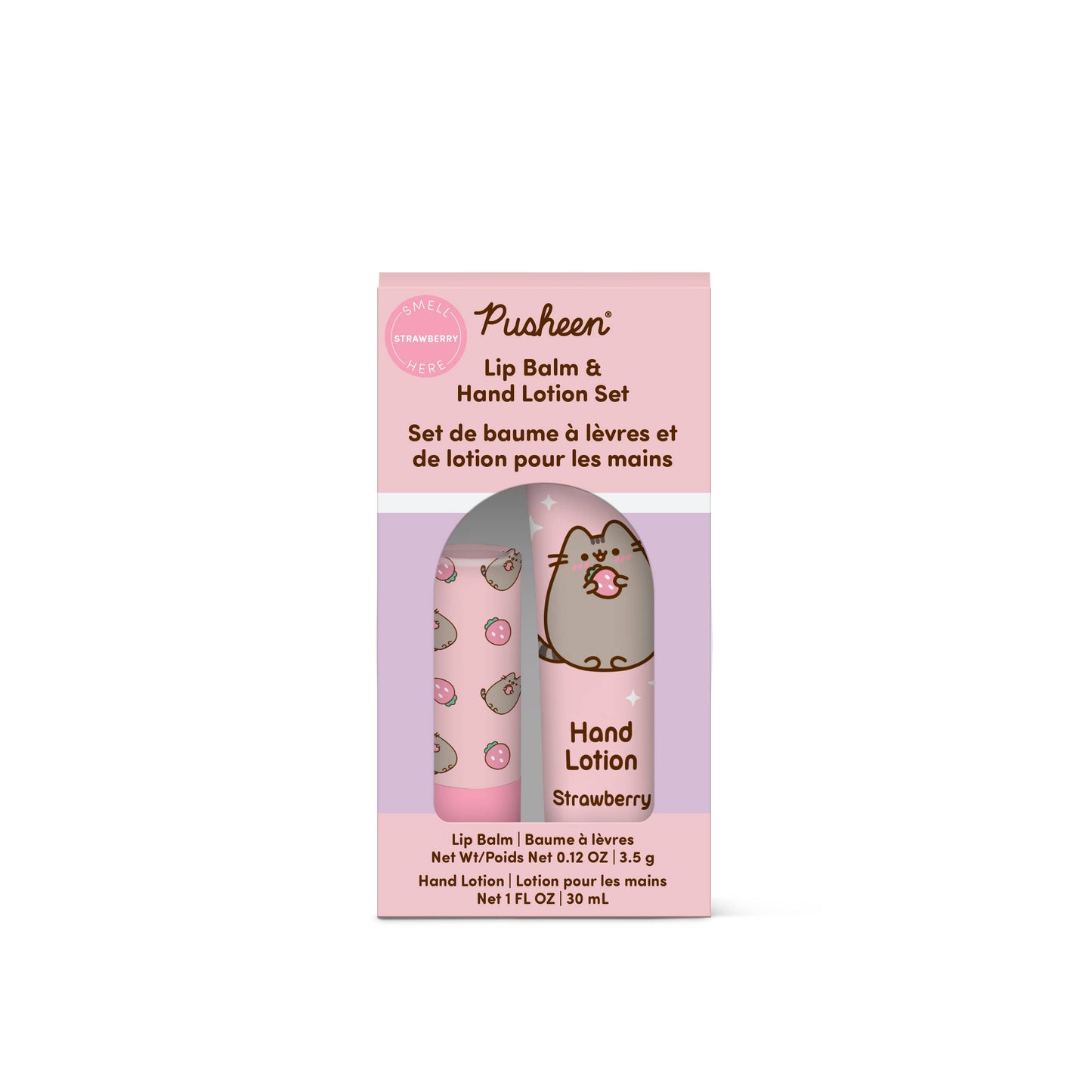 Pusheen Sweet Strawberry Lip Balm & Hand Lotion Set