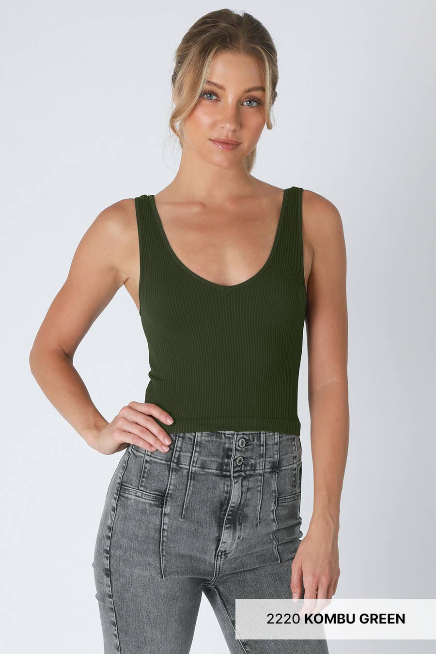 NikiBiki Reversible Ribbed Crop Top