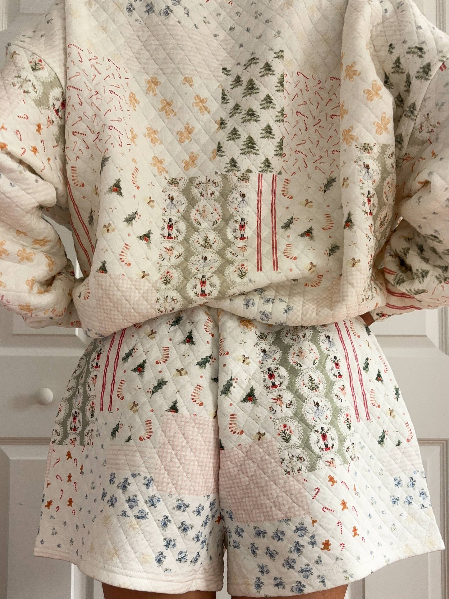 Christmas Holiday Quilted Shorts
