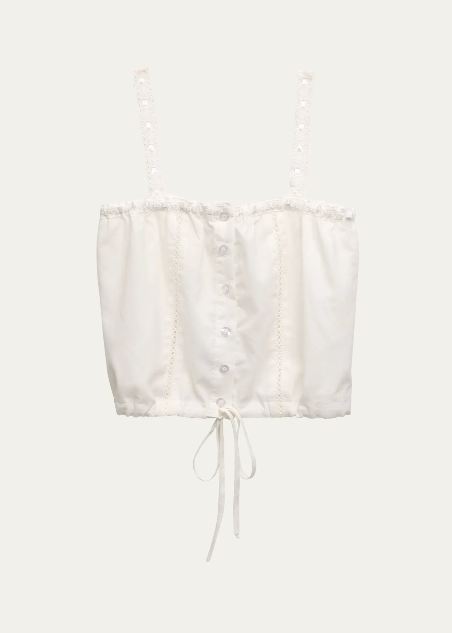 Tween Willow Lace Insert Cami in White - KatieJNYC