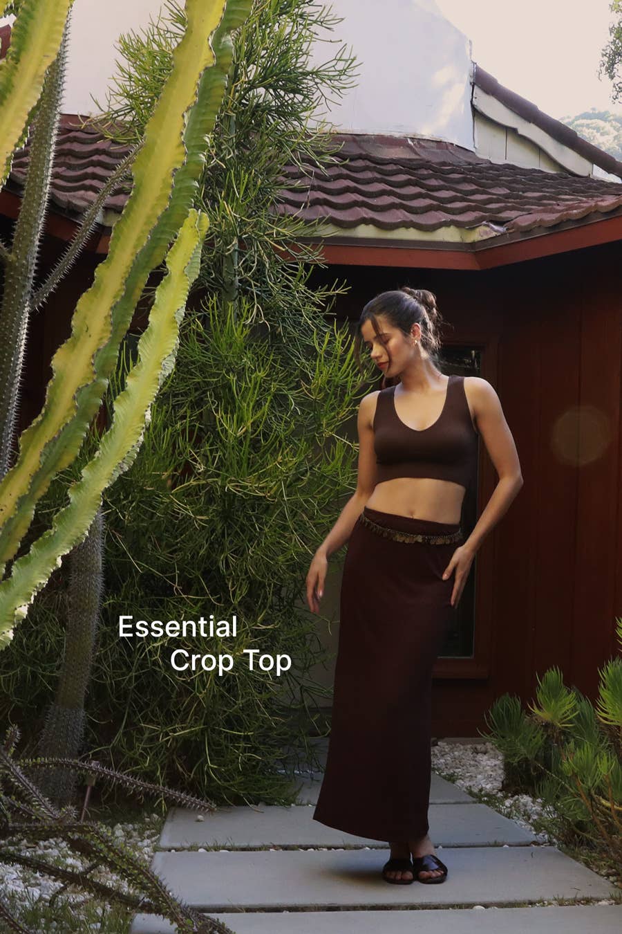 Plunge V-Neck Crop Top - Nikibiki