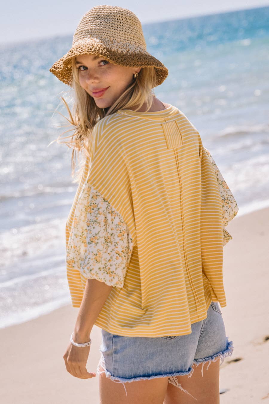 Striped Knit Pullover Top