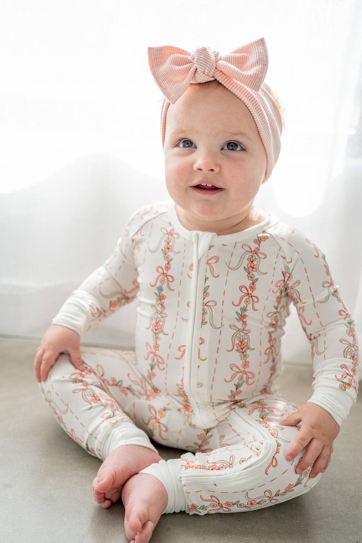 Floral Garland Zippy | Kids Convertible Zip-Up Romper PJ