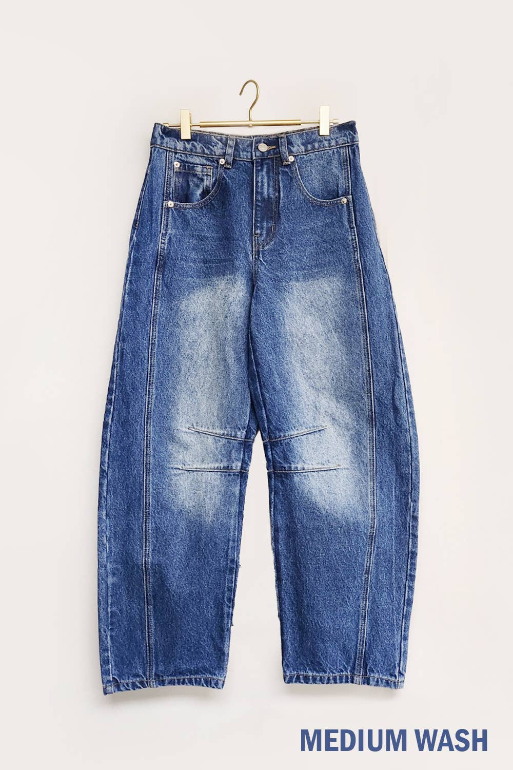 SLOUCHY RELAX FIT CROP BARREL JEANS