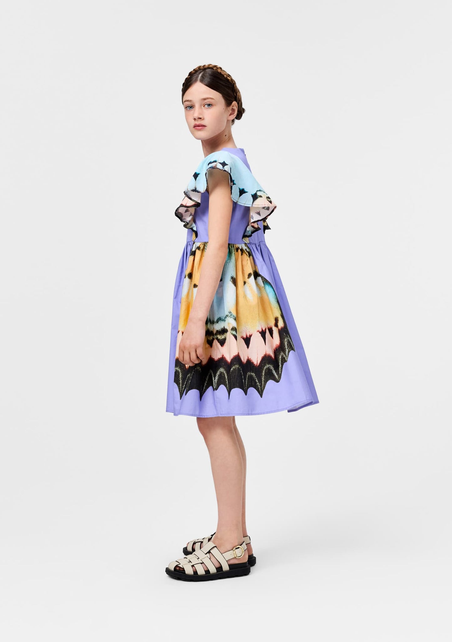 Molo - Caty Lilac Butterfly Short Sleeve Dress