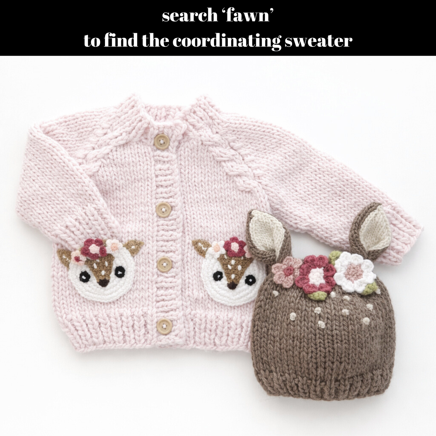Fawn Beanie Hat for Baby & Kids