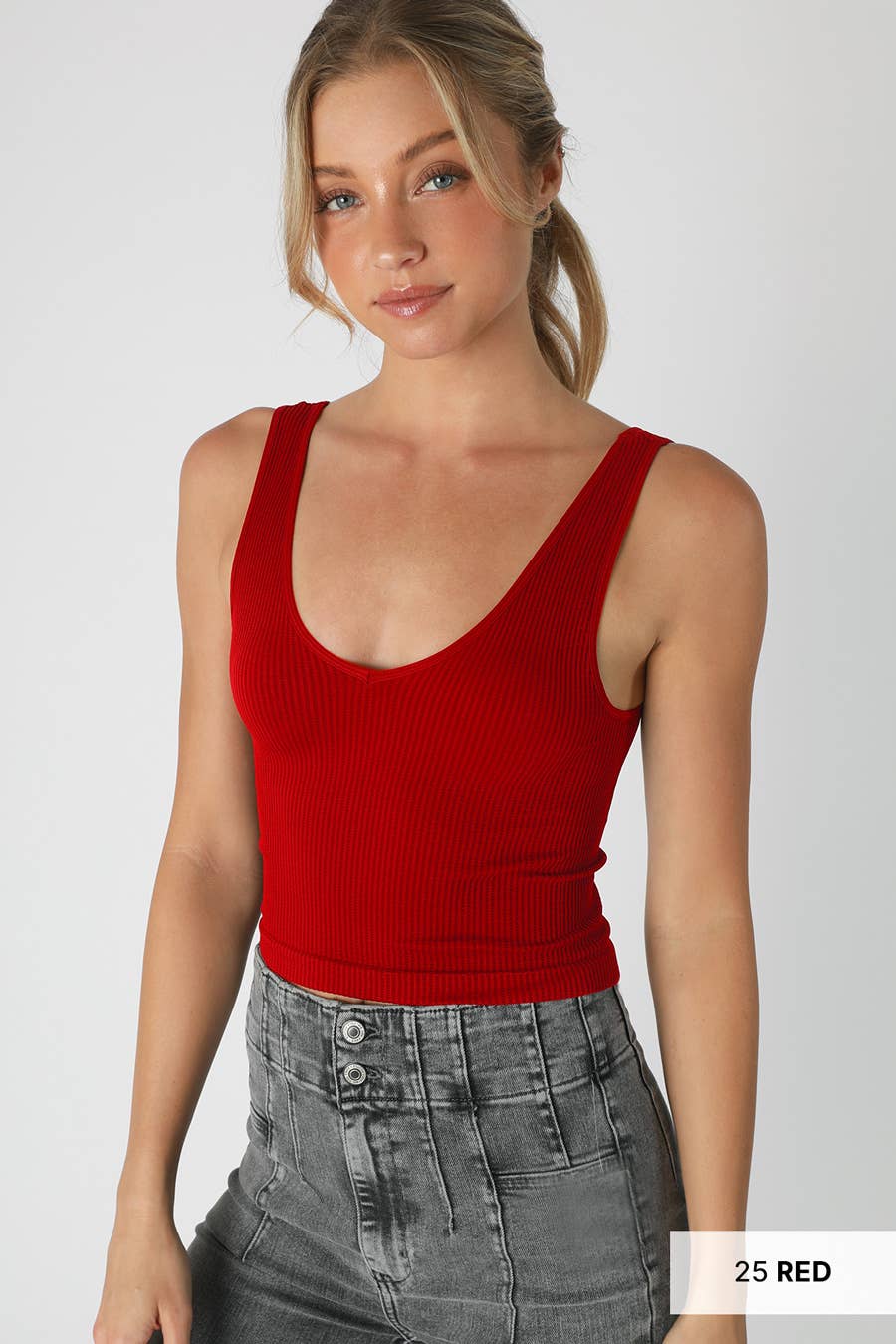 NikiBiki Reversible Ribbed Crop Top