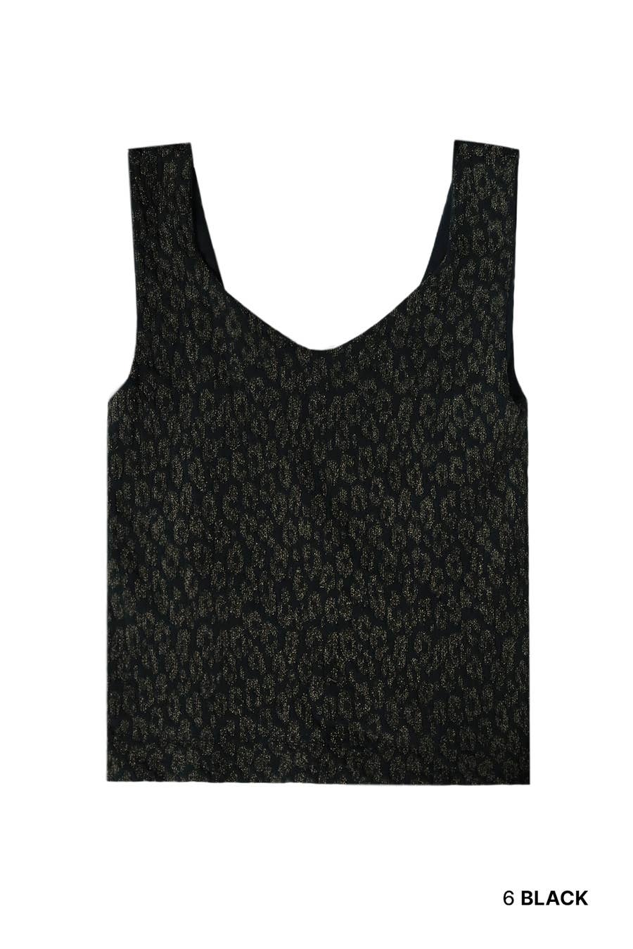 Lurex Leopard Tank Top