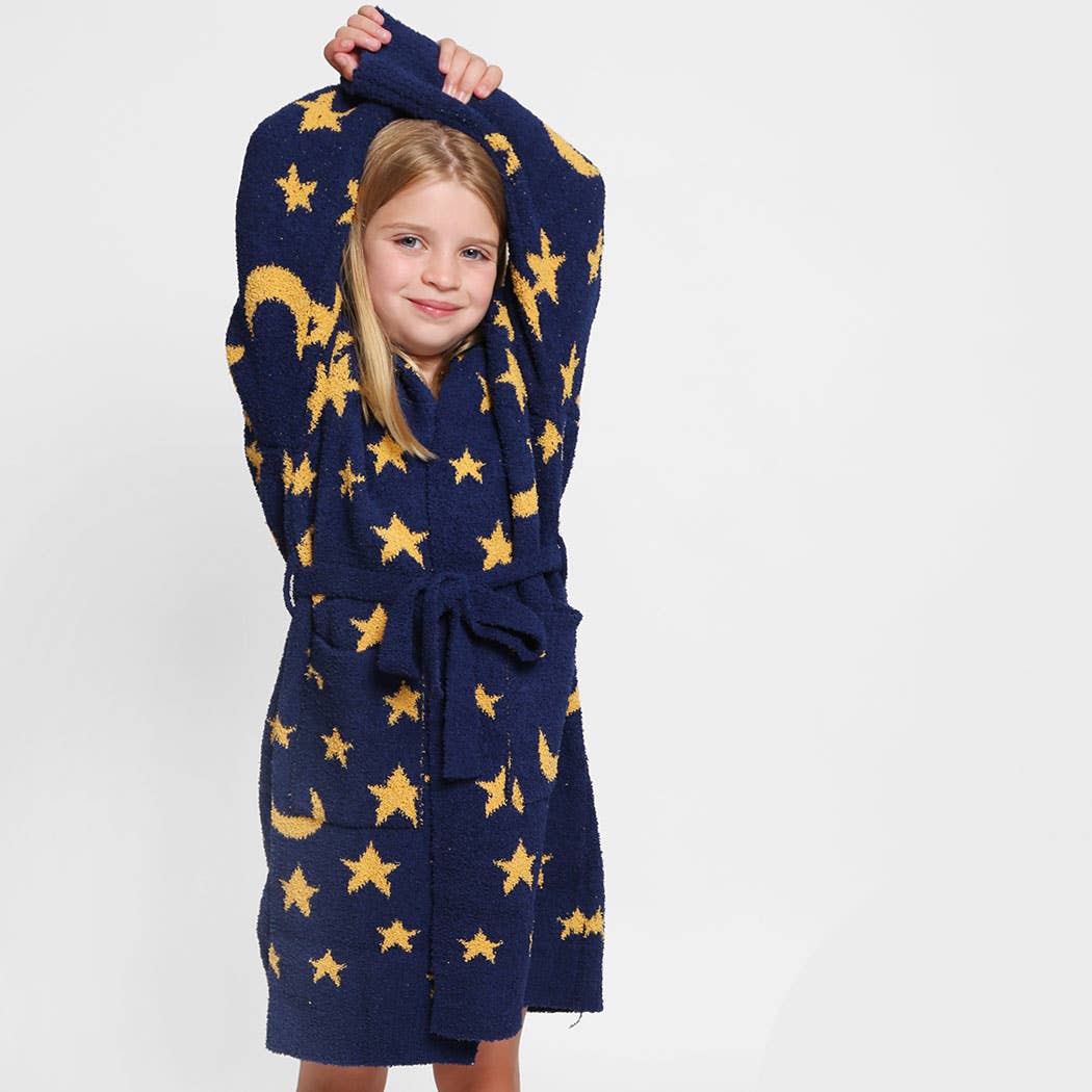 Children's Multi Print Luxury Soft Hooded Robe