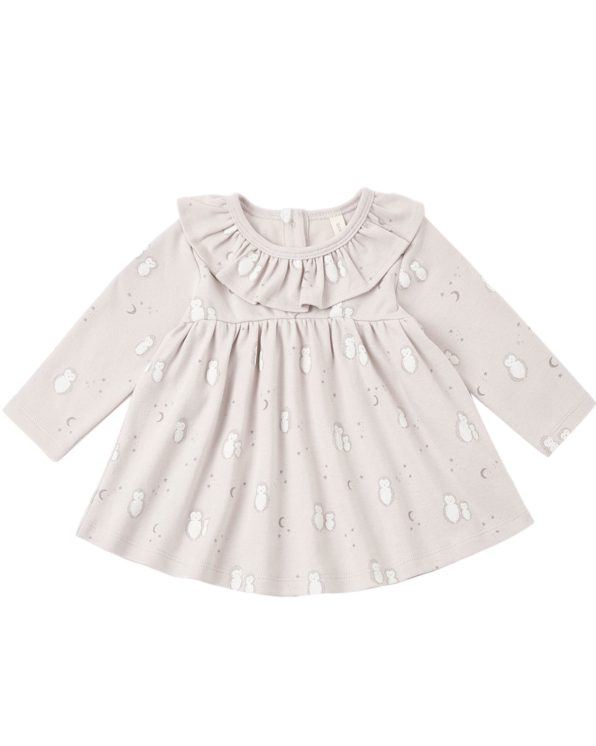 Owls Ruffle Collar Jersey Dress | Rylee + Cru