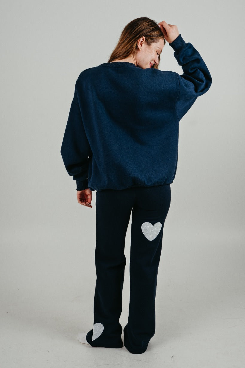 Camp3r Eyelet Crewneck- Happy Camp3r