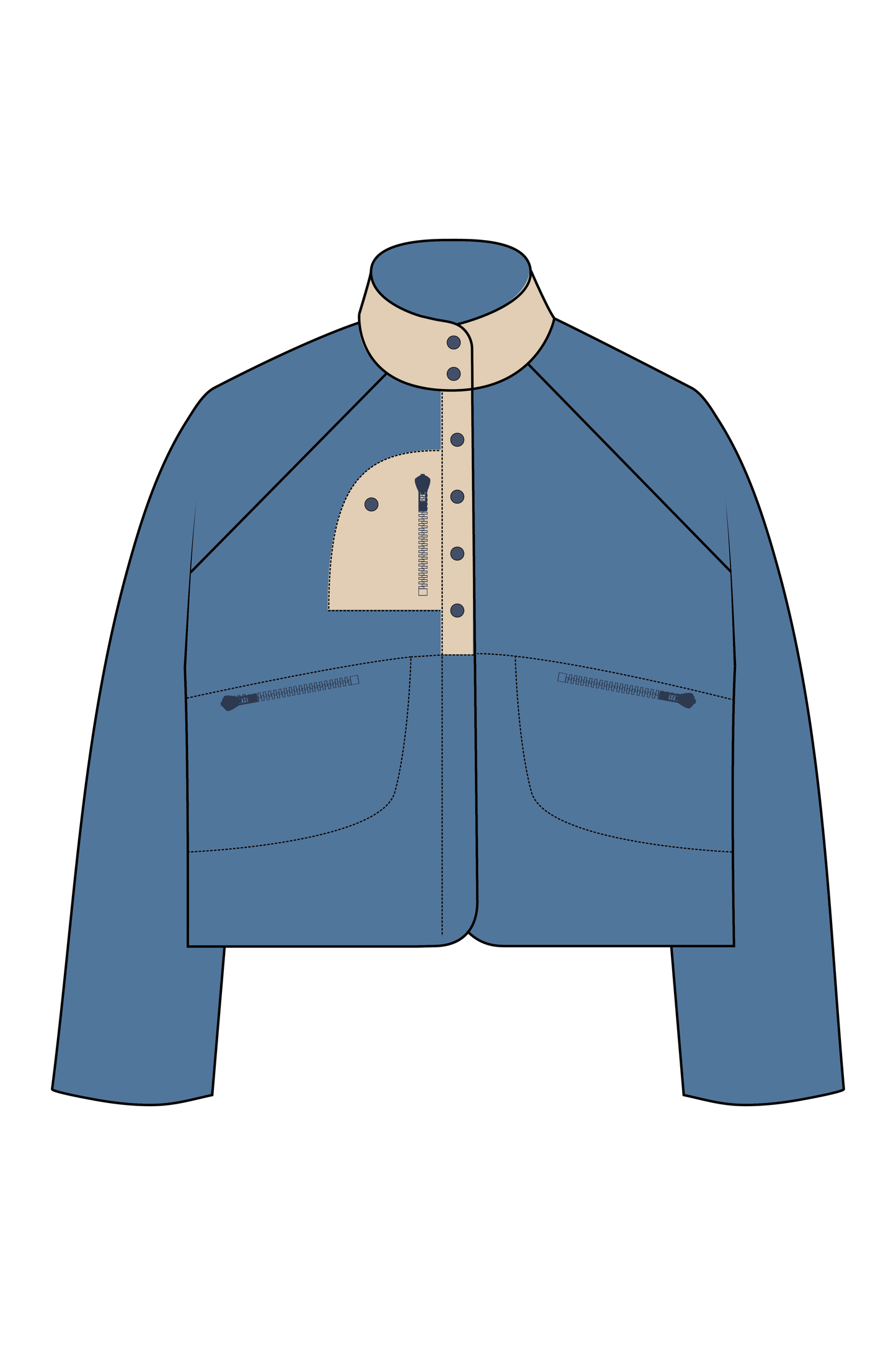 Denim Blue Camp3y Dreams Grace Jacket - Happy Camp3r