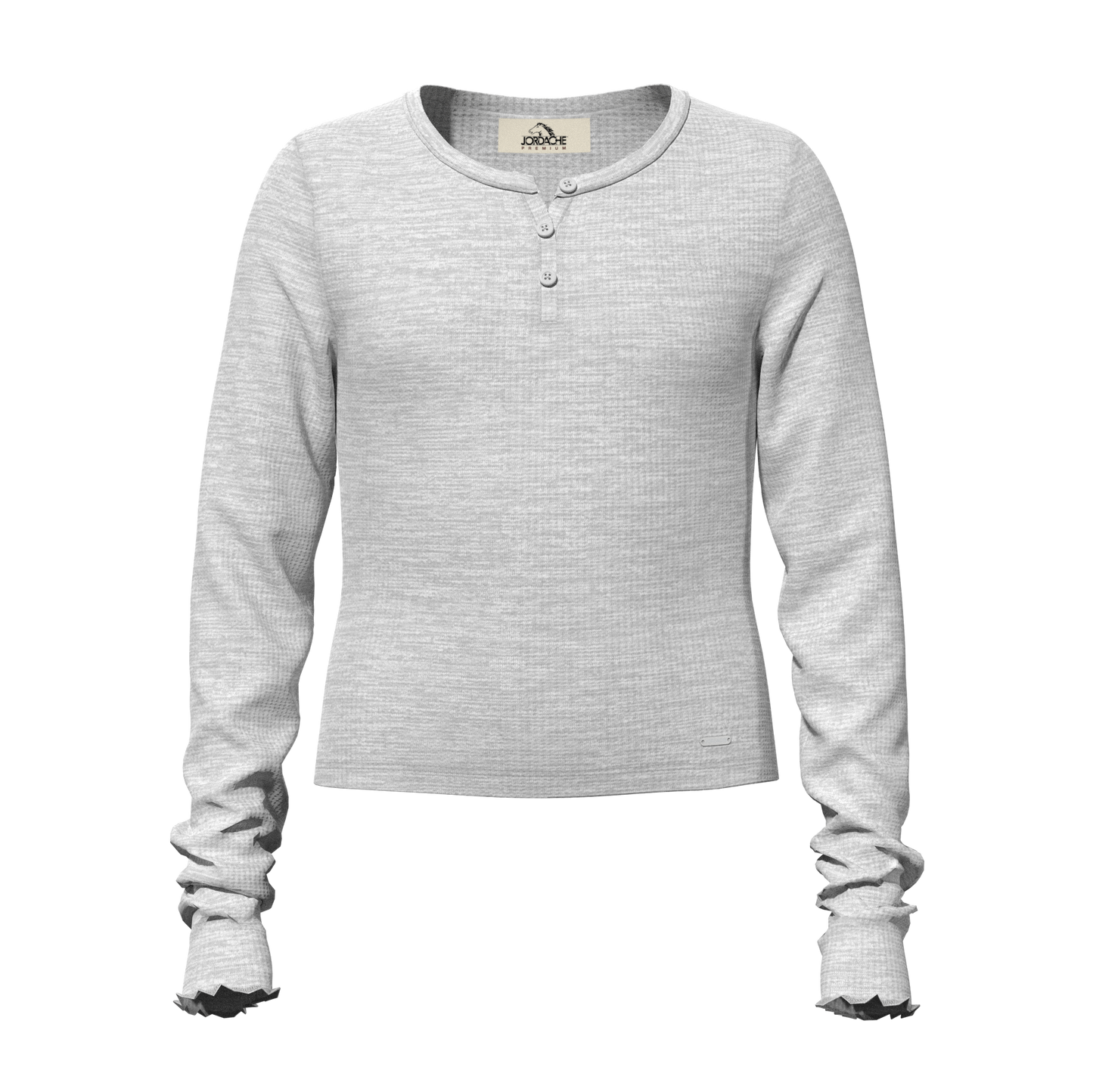Long Sleeve Henley - Grey