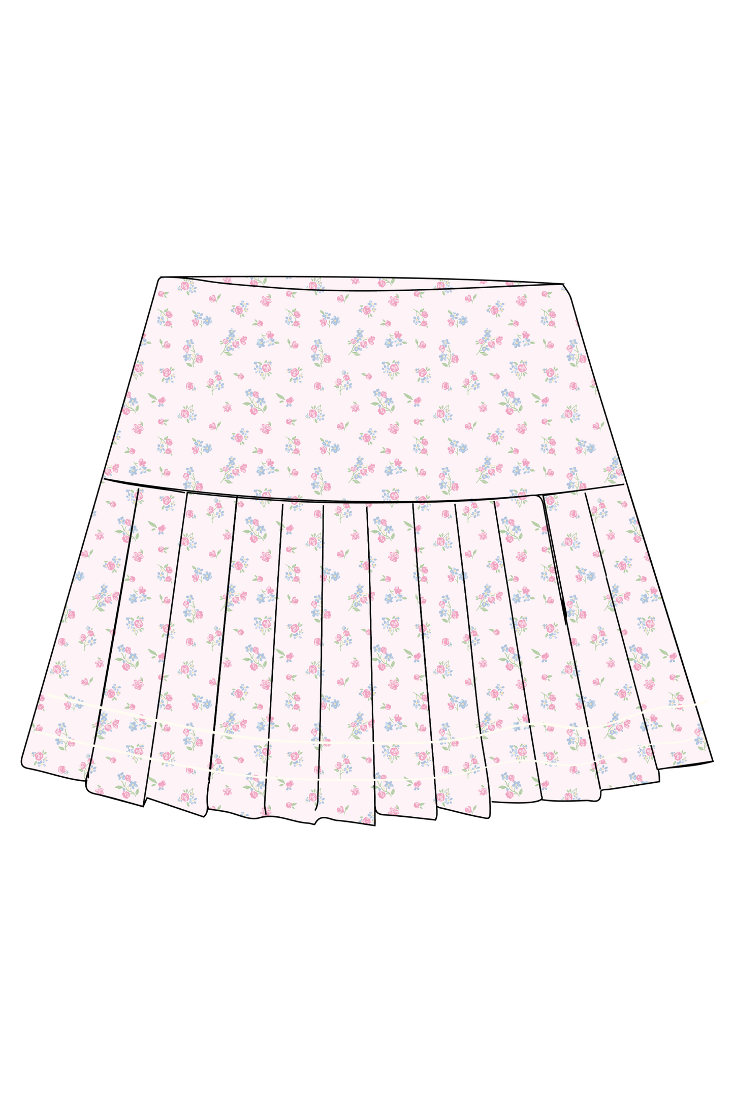 Cottage Petals Youth Ella Skirt - Happy Camp3r