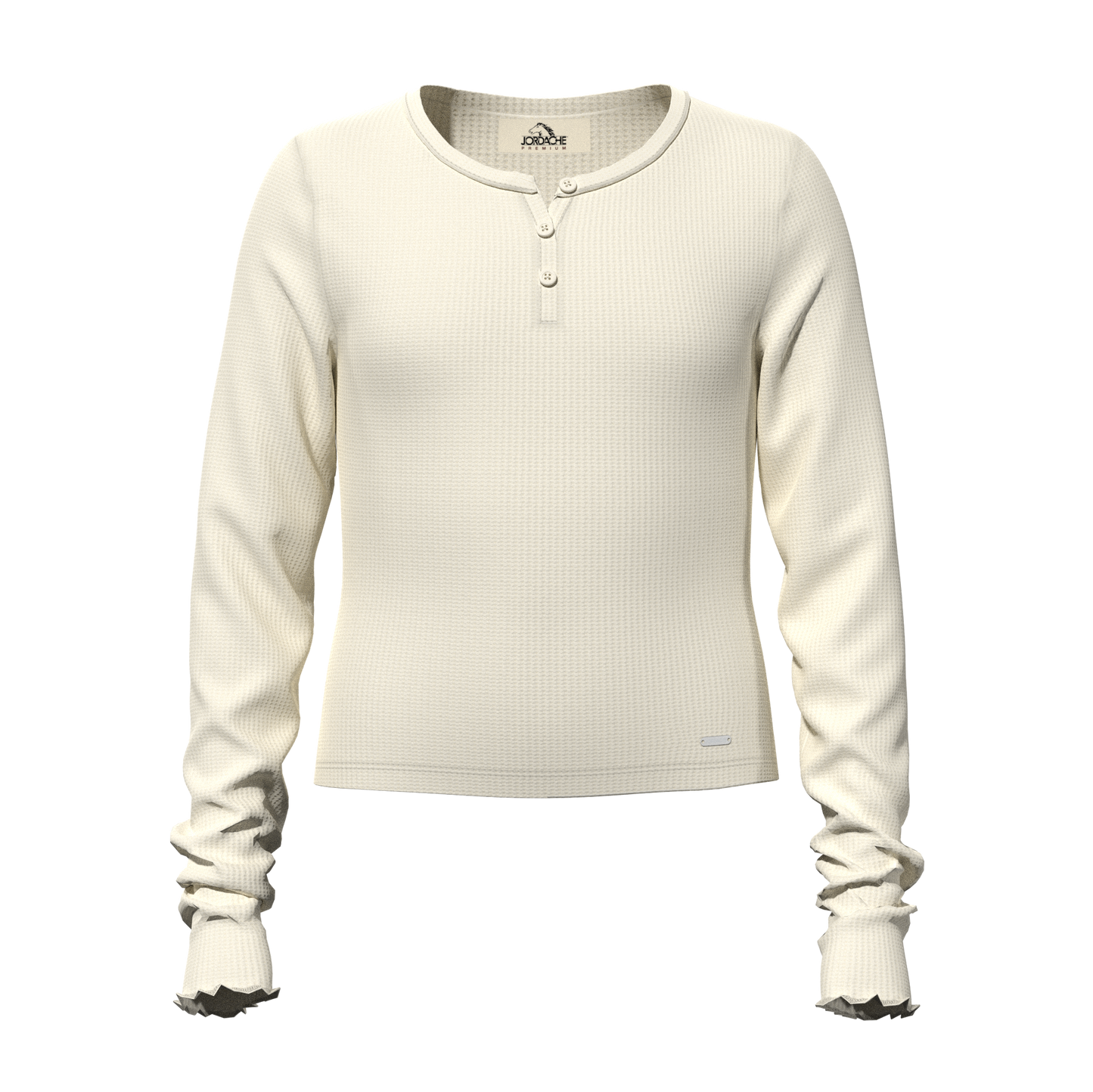 Long Sleeve Henley - Vanilla