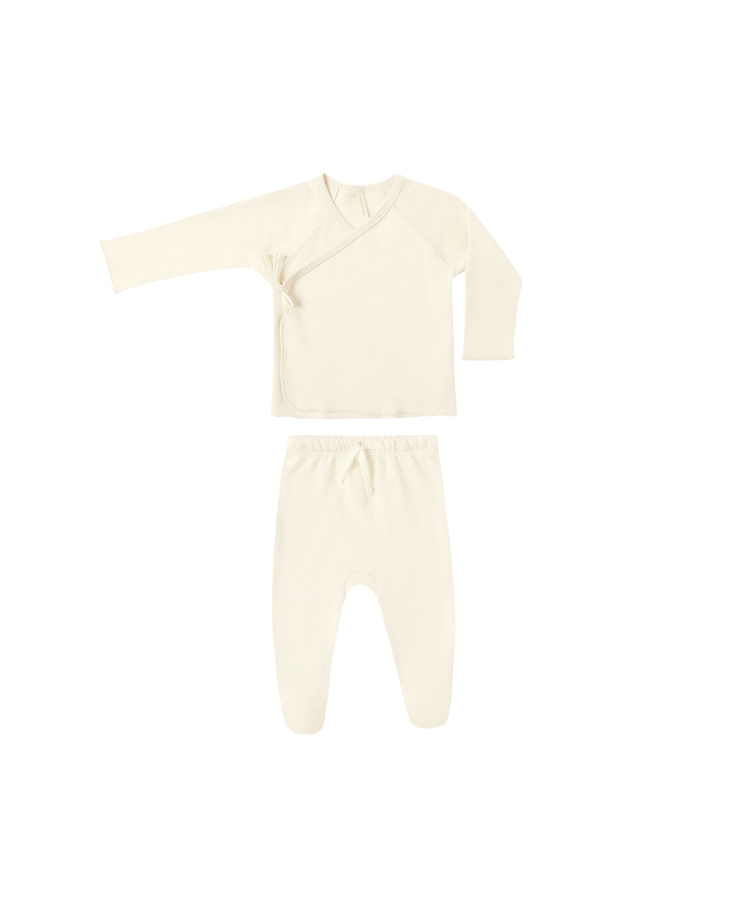 Wrap Top + Footed Pant Set - Quincy Mae