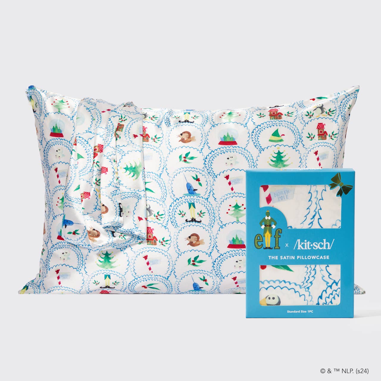 Elf x Kitsch Satin Pillowcase Standard - North Pole