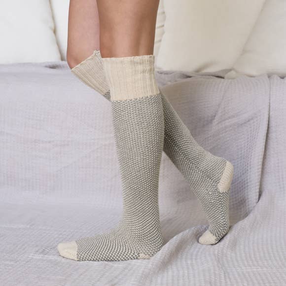 Warm & Soft Open Work Knit Lounge Socks 🧦