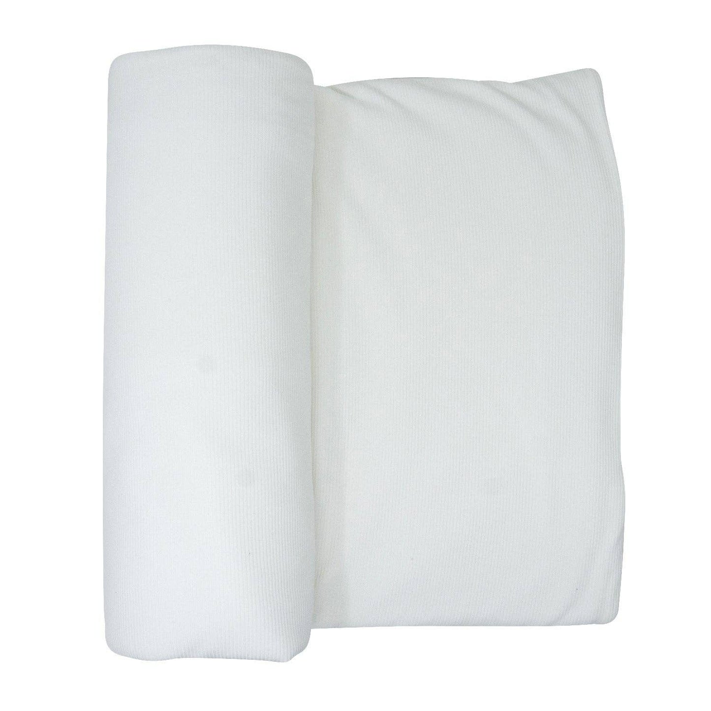 Cloud Blanket - Pure White Ribbed